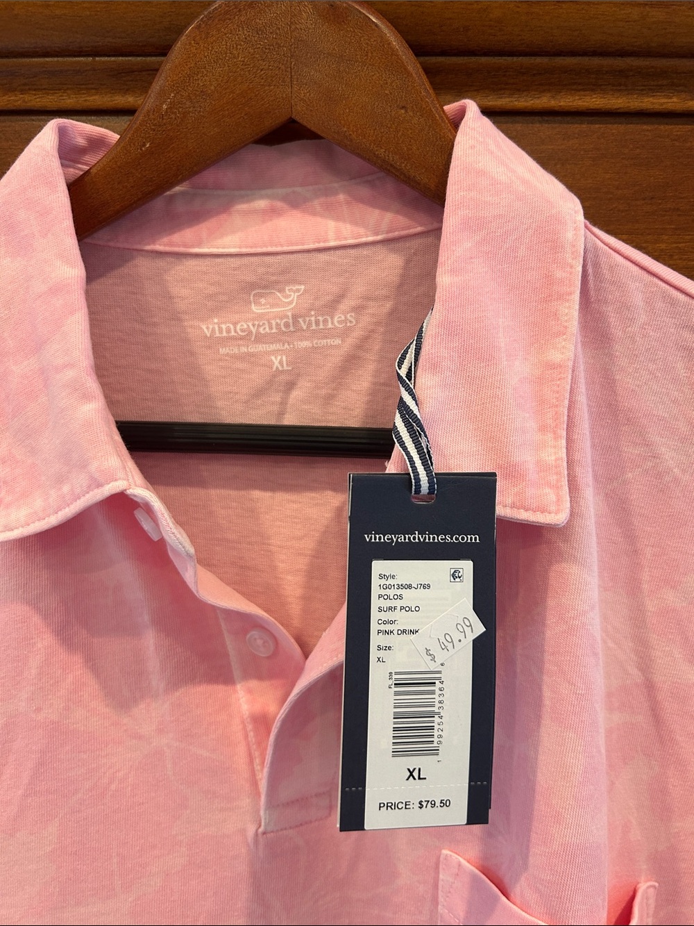 Vineyard Vines Light Pink Short-Sleeve Polo - Picture 2 of 2